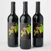 Vruchten van de wijn wijn etiket (Flessen)