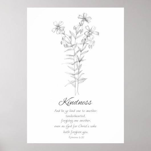 Vruchten van gedistilleerde ephesianen 4:32 Schrif Poster (Voorkant)