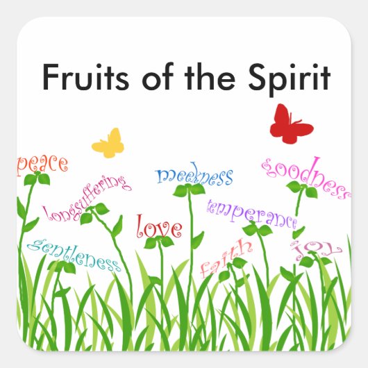 Vruchten van gedistilleerde tuinproducten vierkante sticker (Voorkant)