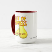 Vruchten van goedheid mok (Voorkant links)