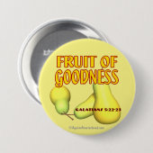 Vruchten van goedheid ronde button 7,6 cm (Voorkant /achterkant)