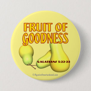 Vruchten van goedheid ronde button 7,6 cm