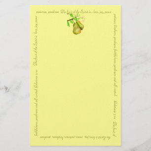 Vruchten van het gedistilleerde goudBriefpapier Briefpapier