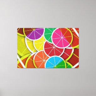 Vruchten van het kleurrijke linderschilderij van L Canvas Afdruk