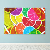 Vruchten van het kleurrijke linderschilderij van L Canvas Afdruk (Insitu (Houten vloer))