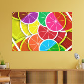 Vruchten van het kleurrijke linderschilderij van L Canvas Afdruk (Insitu (Woonkamer))