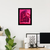 VRUCHTEN VAN HET SEIZOEN -ROZE ROOD PAARS POSTER (Thuiskantoor)