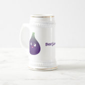 Vruchten van paars cartoon bierpul (Voorkant links)