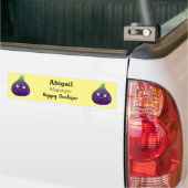 Vruchten van paars cartoon bumpersticker (Op Truck)