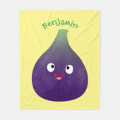 Vruchten van paars cartoon fleece deken (Voorkant)