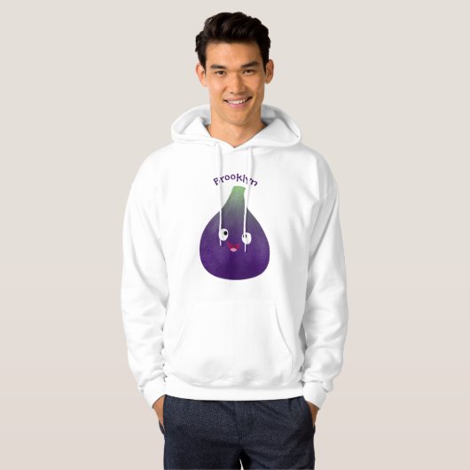 Vruchten van paars cartoon hoodie (Voorkant volledig)