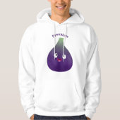 Vruchten van paars cartoon hoodie (Voorkant)