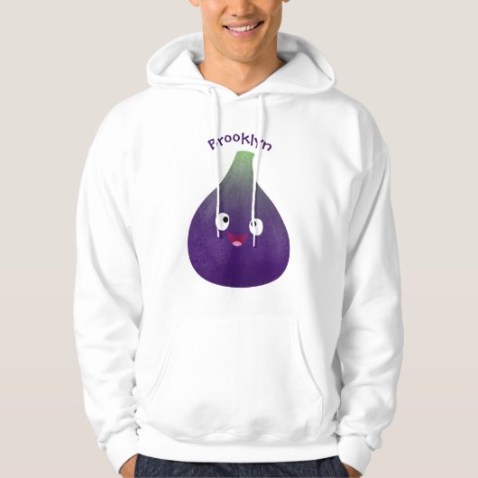 Vruchten van paars cartoon hoodie (Voorkant)