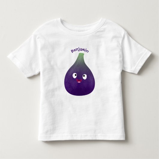 Vruchten van paars cartoon kinder shirts (Voorkant)