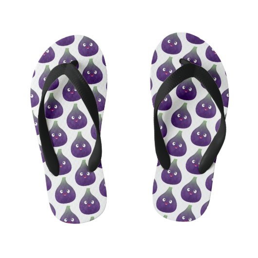 Vruchten van paars cartoon kinder teenslippers (Voetbed)