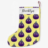 Vruchten van paars cartoon kleine kerstsok (Achterkant)