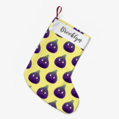 Vruchten van paars cartoon kleine kerstsok (Voorkant (Hangend))
