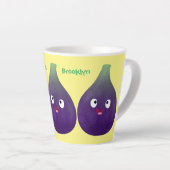 Vruchten van paars cartoon latte mok (Rechterhoek)