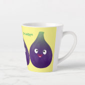 Vruchten van paars cartoon latte mok (Rechts)