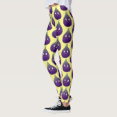 Vruchten van paars cartoon leggings (Links)