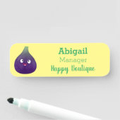 Vruchten van paars cartoon naamplaatje (In situ)