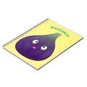 Vruchten van paars cartoon notitieboek (Linkerzijde)