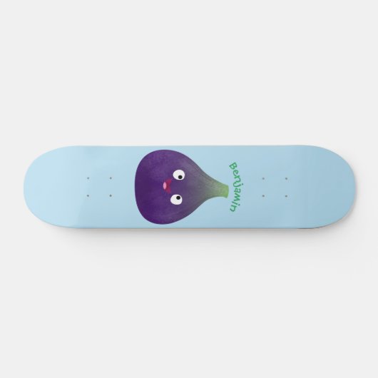Vruchten van paars cartoon persoonlijk skateboard (Horizontaal)