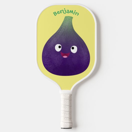 Vruchten van paars cartoon pickleball paddle (Voorkant)
