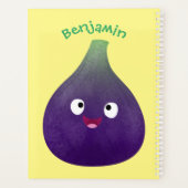 Vruchten van paars cartoon planner (Achterkant)