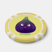 Vruchten van paars cartoon poker chips (Enkel)