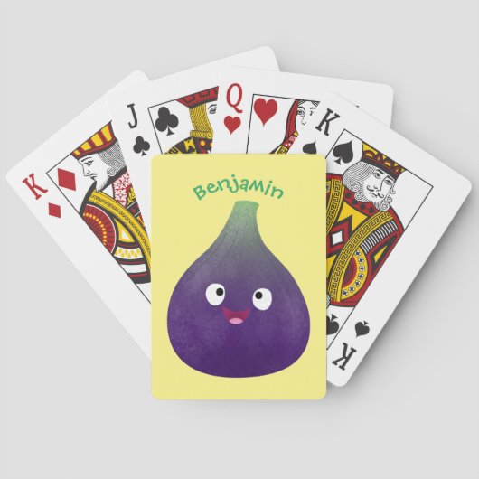 Vruchten van paars cartoon pokerkaarten (Achterkant)