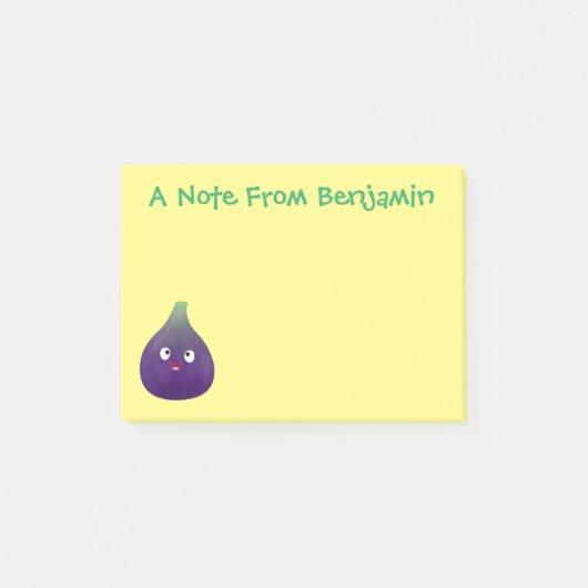 Vruchten van paars cartoon post-it® notes (Voorkant)