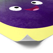 Vruchten van paars cartoon poster (Hoek)