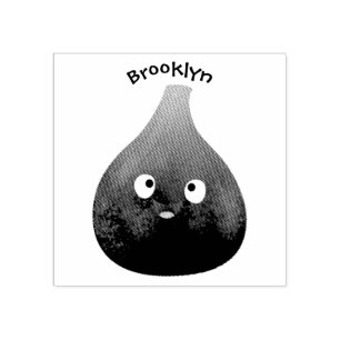 Vruchten van paars cartoon rubberstempel