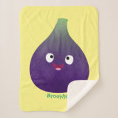 Vruchten van paars cartoon sherpa deken (Voorkant)