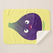 Vruchten van paars cartoon sherpa deken (Voorkant (horizontaal))