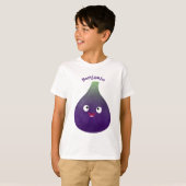 Vruchten van paars cartoon t-shirt (Voorkant volledig)