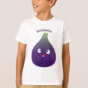 Vruchten van paars cartoon t-shirt