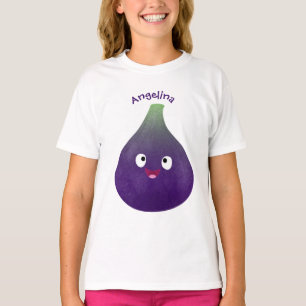 Vruchten van paars cartoon t-shirt