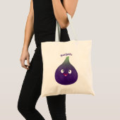 Vruchten van paars cartoon tote bag (Voorkant (product))