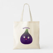 Vruchten van paars cartoon tote bag (Achterkant)