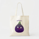 Vruchten van paars cartoon tote bag (Voorkant)
