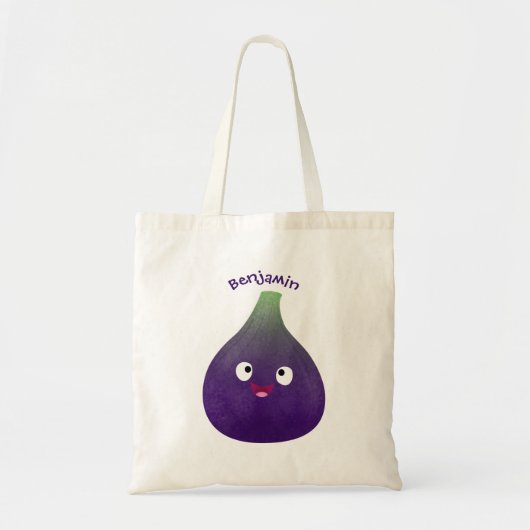 Vruchten van paars cartoon tote bag (Voorkant)