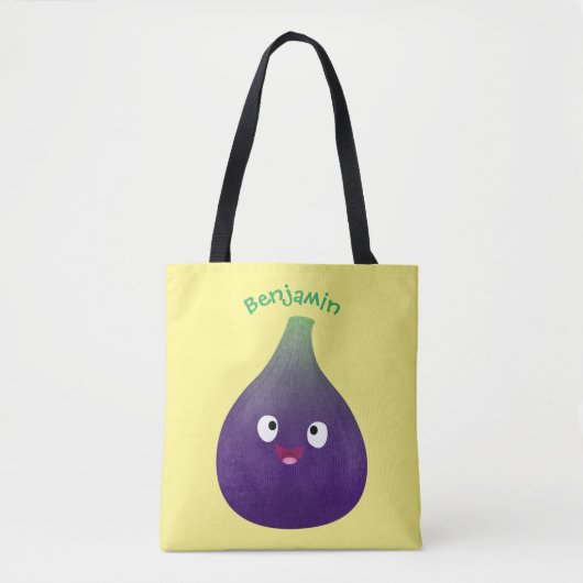 Vruchten van paars cartoon tote bag (Voorkant)