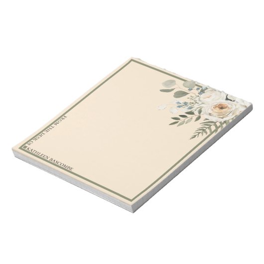 Vruchten van Rozen van het bureau van de crème Notitieblok (Linkerzijde)