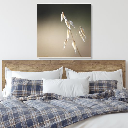 Vruchten van wilde haver canvas afdruk (Insitu (Slaapkamer))