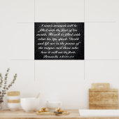 vruchten van zijn mond Bijbelververs 18:20-21 Poster (Keuken)