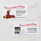 Vruchten Vloeiend Nutritionist Food Coach Visitekaartje (Voorkant / Achterkant)