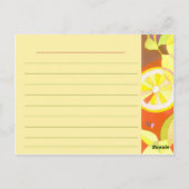 Vruchten voor een langlopend recept briefkaart (Achterkant)