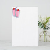 Vruchten Vrucht Smoothie Aardbei Briefpapier (Staand voorkant)